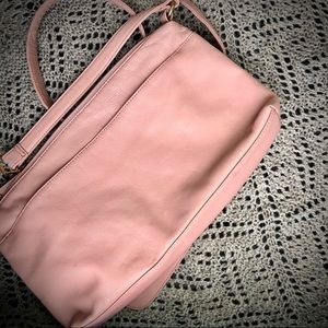 Stone Mountain leather crossbody bag soft pink